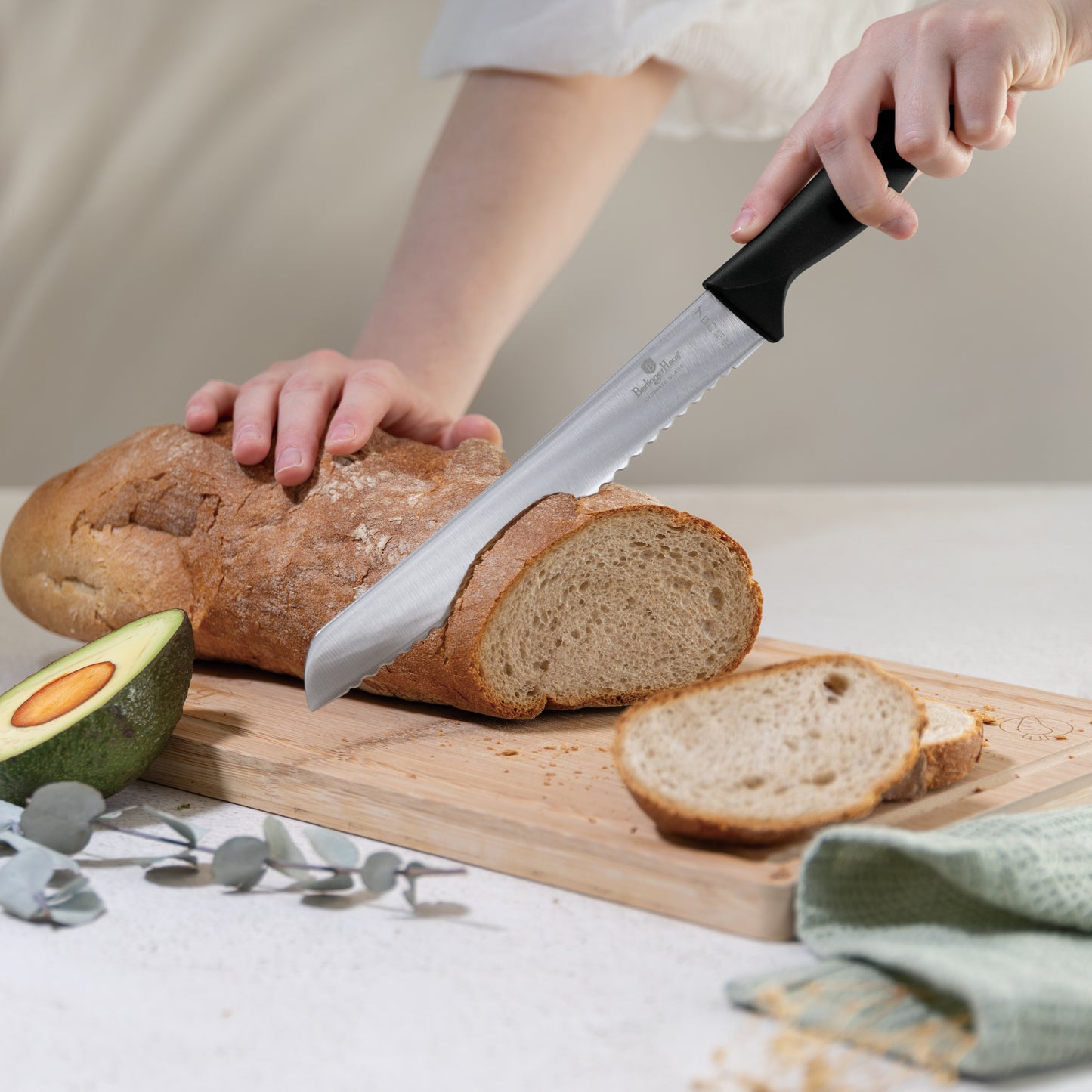 Berlinger Haus Black Knife Set with Bamboo Cutting Board