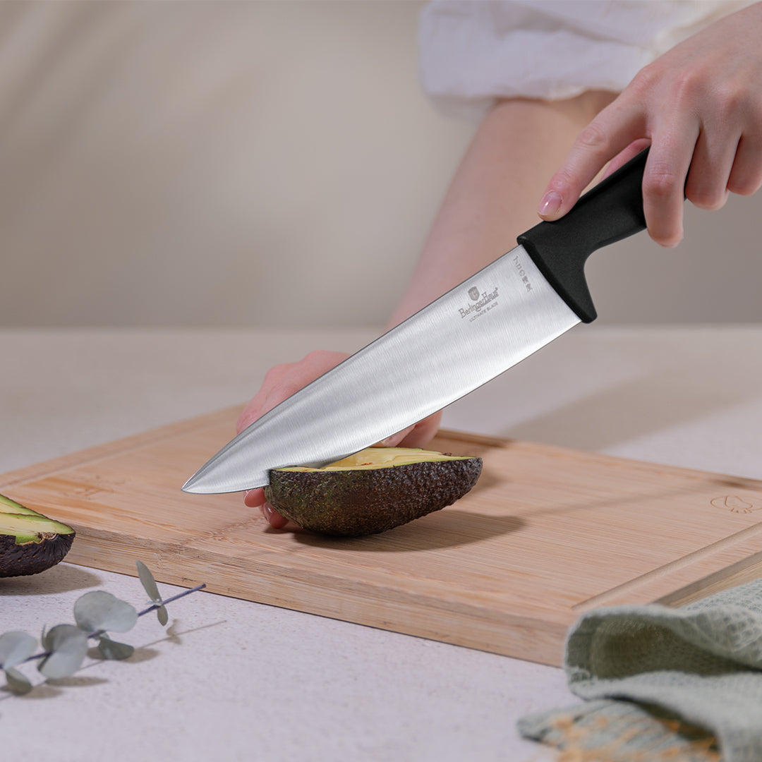 Berlinger Haus Black Knife Set with Bamboo Cutting Board