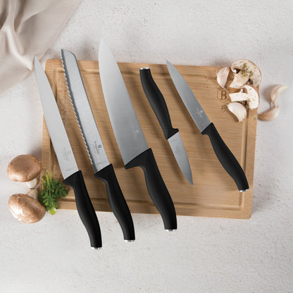 Berlinger Haus Black Knife Set with Bamboo Cutting Board