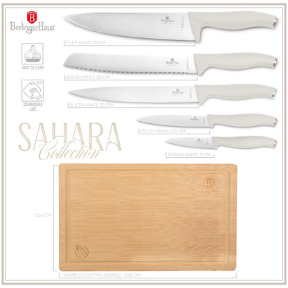 Berlinger Haus Sahara Knife Set with Bamboo Cutting Board