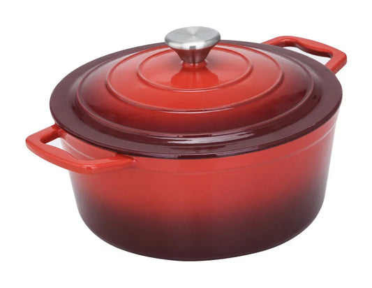 CS Solingen Cast Iron Pot Red - 26 cm | Cast Iron Pot